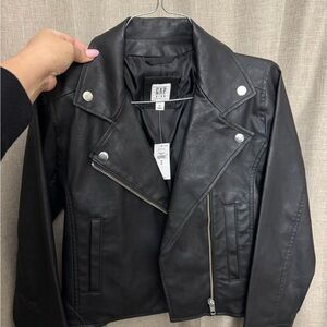 adidas Black Kids Leather Jacket
